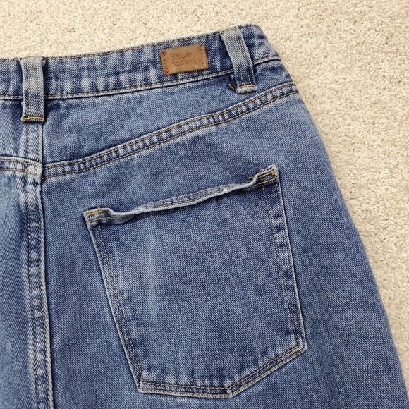 Simple Society Womens High-Waisted Half Bleached Boyfriend Jeans Size 11/30 - Picture 8 of 12